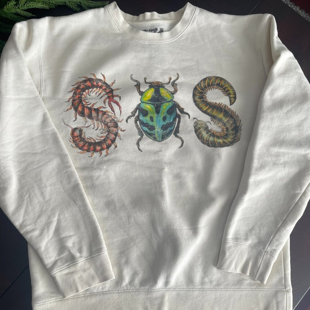SZA  SOS  Grand National Tour Crew Neck Cream Sweatshirt Size M